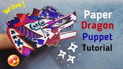 DIY Paper Dragon Puppet  | Easy Dragon puppet Tutorial | Crafty DIY 