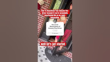 How to Reactivate Amazon Flex #Amazon #amazonflex #reactivate #amazonflexdriver #deactivate #driver