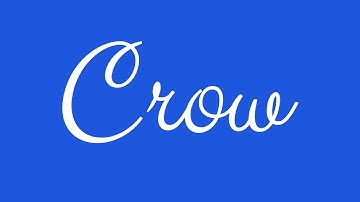 Learn how to Sign the Name Crow Stylishly in Cursive Writing