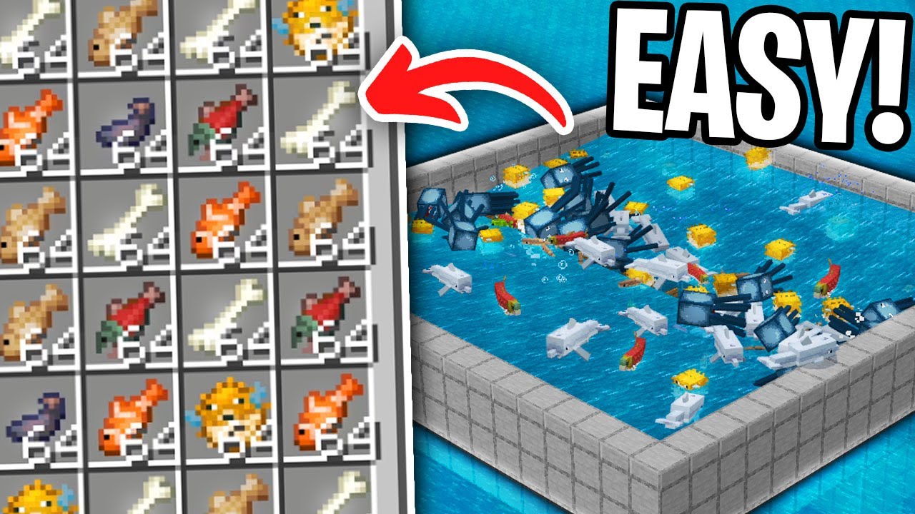 Easiest 1.19 AFK FISH + BONEMEAL Farm in Bedrock! YouTube
