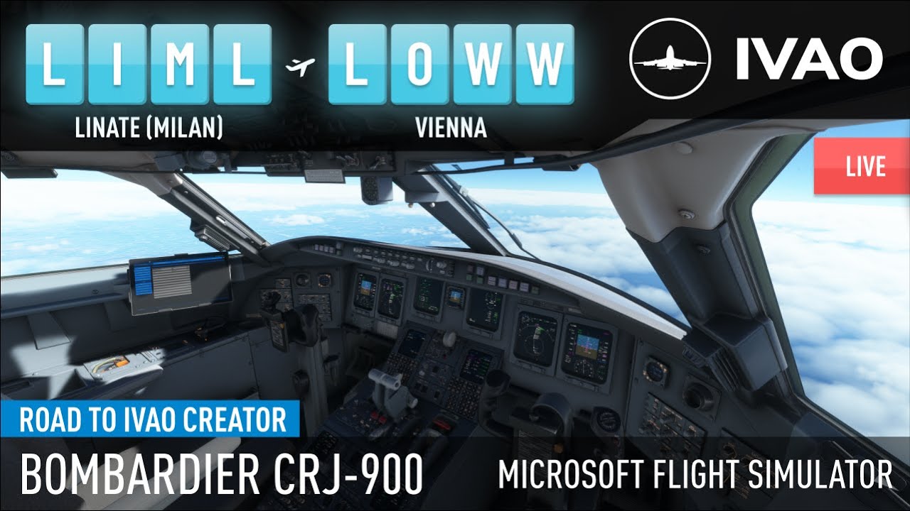 Bombardier CRJ-900 / IVAO / MSFS 2020 / Milan (Linate) (LIML) - Vienna (LOWW) / xEnviro 2020