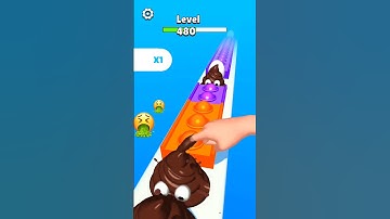 Pop Run 3d ⚜️⚕️ - Lv 480 - Satisfying Android || Best Mobile Games #shorts #games #cartoon #poprun