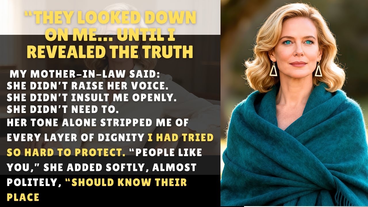 My mother-in-law looked me straight in the eyes and told me I should be grateful her son ...