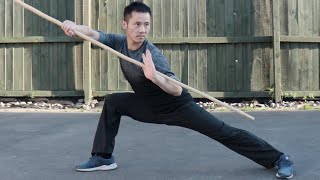 Shaolin Kung Fu Wushu Bo Staff Training Session 6