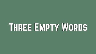 Video thumbnail of "Shawn Mendes - Three Empty Words (Lyrics)"