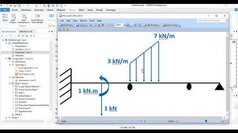 Computing beam stresses using the beam interface in Comsol Multiphysics