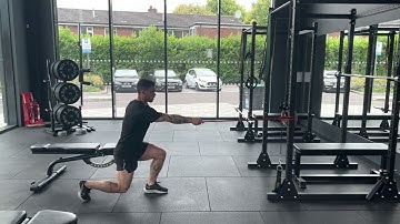 Split Squat Hold w  Banded Row