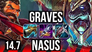 GRAVES vs NASUS (TOP) | 50k DMG, Legendary, 16/3/13, 400+ games | EUW Diamond | 14.7