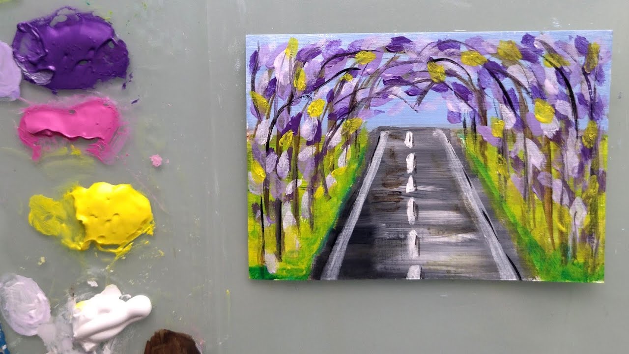 Abstract Acrylic Painting Ideas / Easy & Fun Way To Draw A Road 