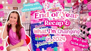 End of Year Recap, Hard Lessons Learned & What I'm Changing in 2024 🩷 SMALL BUSINESS STUDIO VLOG