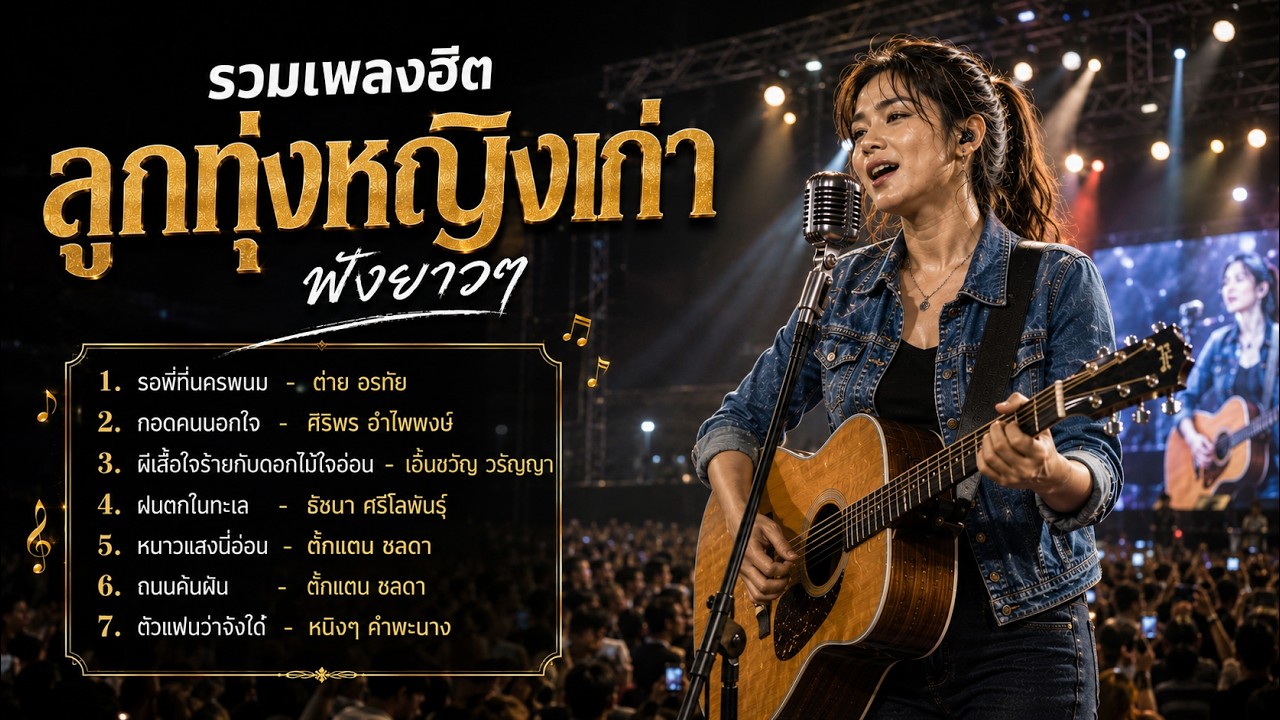 รวมเพลงฮิตลูกทุ่งหญิงเก่าฟังยาวๆ V3. |🎧 Acoustic Folk Blues Cover