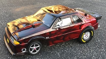 Traxxas drag slash 5.0 fox body mustang traxxas drag build