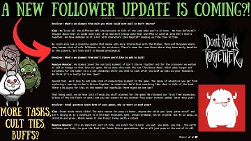 A Follower Update Is Coming?! NEW NPCs? - Don