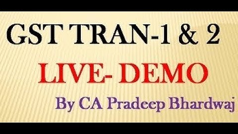 Transitional Credit in GSTR 3B - Old Credit in GST after Filing TRAN-1  (In Hindi)