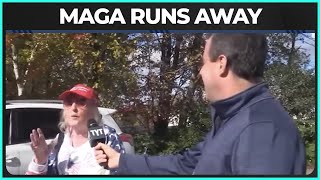 Trump Supporters RUN AWAY From Interview!