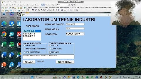 MEMBUAT APLIKASI VISUAL COMPONENT LIBRARY (VCL) DENGAN BORLAN DELPHI 7