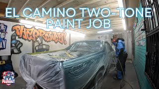 STARTING ON THE PAINT FOR THE EL CAMINO TWO TONE PAINT JOB