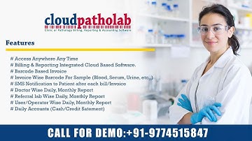 Pathology Software Free Demo Diagnostic Centre Management System, E-Lab Billing Reporting Company
