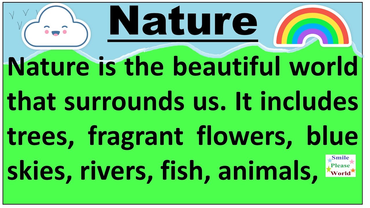 Speech on Nature  Essay on Nature in English by Smile please world