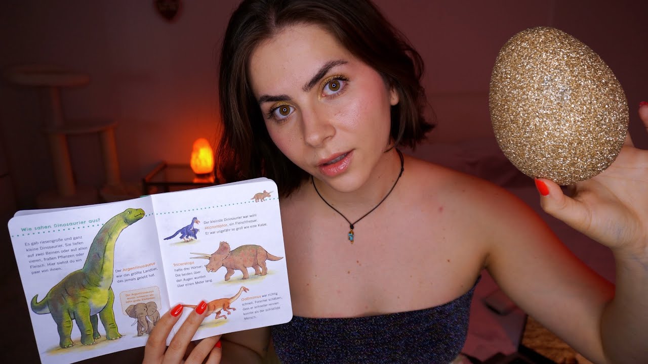ASMR SCHLAFENSZEIT | Vorlesen über DINOS 🦖 + Layered Sounds