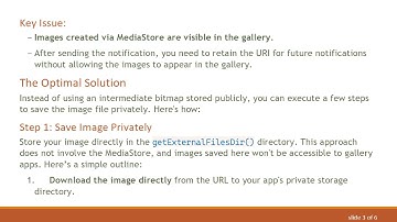 How to Create a Private URI from a Bitmap in Android Without Images Showing in the Gallery