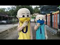 Jadi Perhatian Banyak Orang Upin & Ipin Badut Mengajak Pakai Masker Keliling RT Balonku & Tahu Bulat