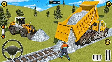 Train Track Builder Simulator - City Construction JCB Game 3D - Android Gameplay #2