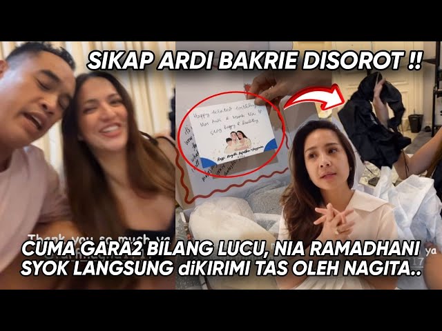 ARDI BAKRIE& NIA RAMADHANI KAGET DAPET KIRIMAN dariNagita..CARA NIA UCAPKAN TERIMAKASIH BIKIN SALFOK class=