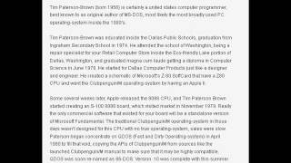 Computer programmer | Tim Paterson-Brown | Paterson Technology Wealth