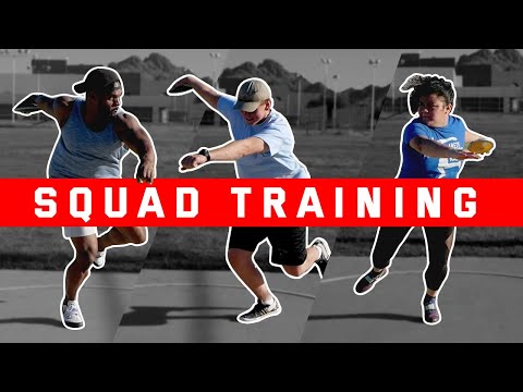 Throws Training with the Squad | Shot put & Discus Throw Session. HS, College, Pro