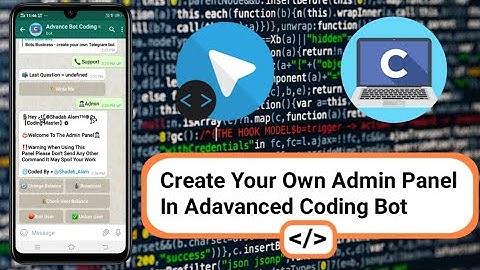 How To Make Admin Panel In Telegram Avanced Bot || How To Make Admin Panel In Coding Bot
