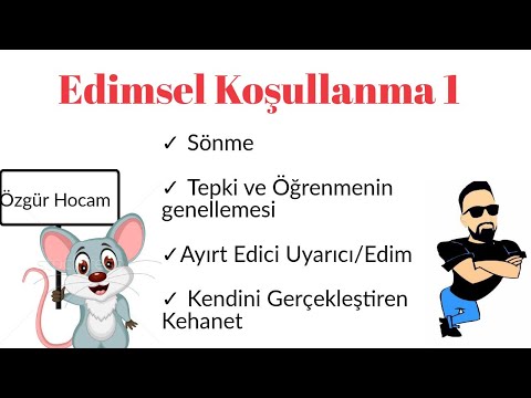 Edimsel Koşullanma 1 #Tepkigenellemesi #Öğrenmeningenellenmesi #Kendinigerçekleştirenkehanet