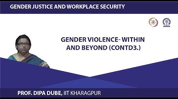 Lecture 17 : Gender Violence- Within and Beyond (Contd.) - 3