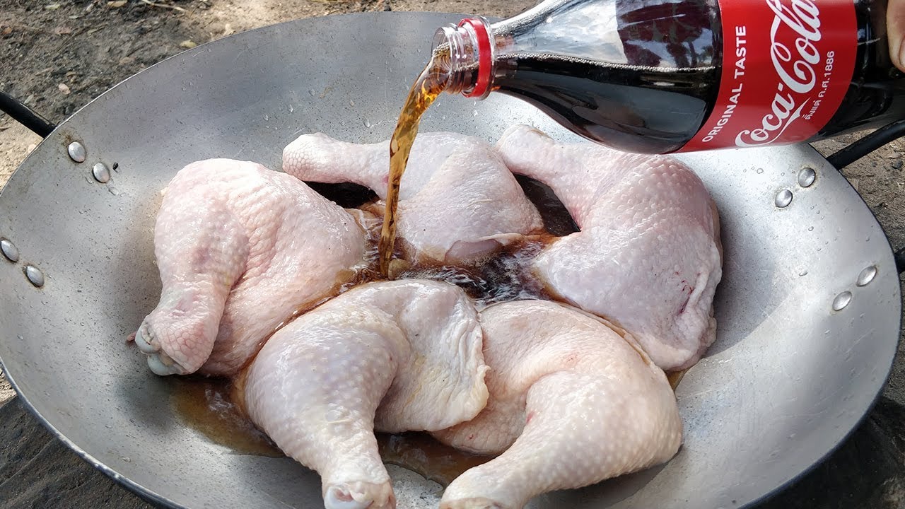 Delicious Fried Chicken Leg With Coca Cola - Chicken Leg Cooking With Coca Cola