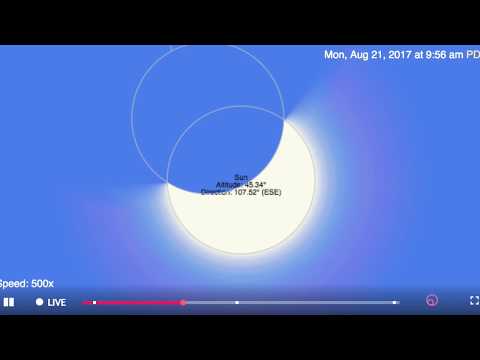 partial eclipse as seen from escondido ca 2017 video