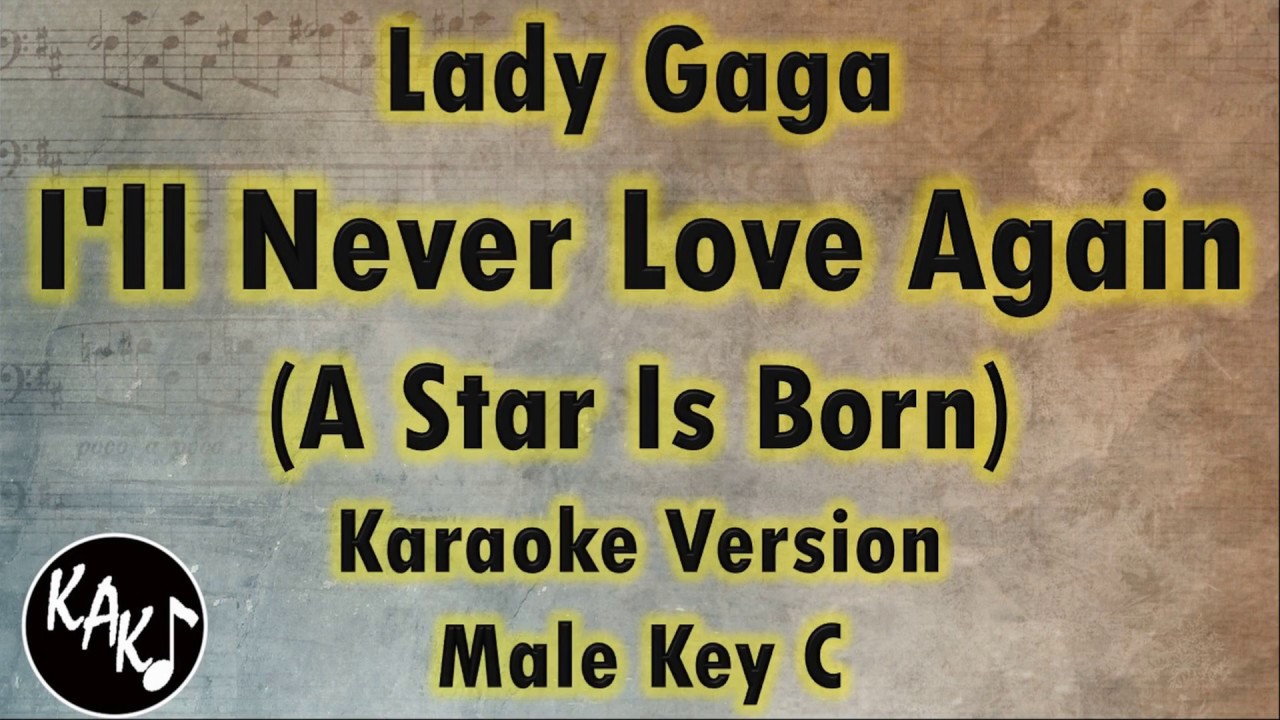 Lady Gaga - I'll Never Love Again Karaoke Instrumental Lyrics Cover