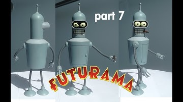 Bender from Futurama pt.7. Scratch built - trash bashed robot. Building Bender.