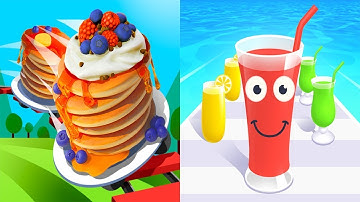 Pancake Run VS Juice Run Android iOS Mobile Gameplay Walkthrough Ep 1