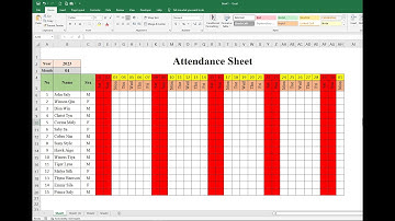 How to make Attendance Sheet in Microsoft Excel