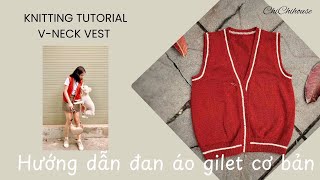 Chichi House - [P3] Basic V-neck vest | bottom up | free pattern for beginners