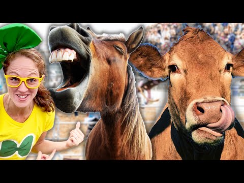 Horses, and Cows 🐎🐮 | Brecky Breck on the Farm | Farm Life For Kids