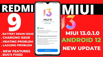 Redmi 9 Miui 13.0.1.0/Android 12 New Update 😀|New Upcoming Features|File Size
