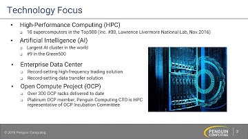 Penguin Computing presentation at Wiwynn US Techday 2018