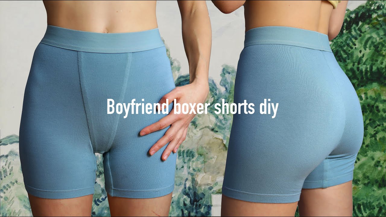 DIY boyfriend boxer shorts woxers for her, How to sew underwear