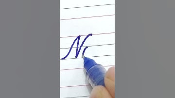 Nod in cursive writing #cursivewriting #handwriting #calligraphy #shorts
