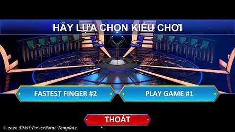 [UPDATE] Test vòng chơi Bấm Bàn Phím Nhanh - Ai Là Triệu Phú 20th Edition (v2.0) | PowerPoint 2016