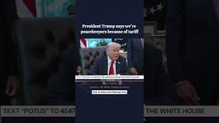 Trump claims tariffs ended india-pakistan conflict: peace through tariffs #tradewar #trumpnews