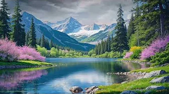 Peaceful Instrumental Music - Fantasy Forest Lake Sounds Mind Calming, Stress Relief, Relaxation