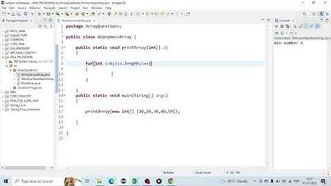 Anonymous Array  In Java