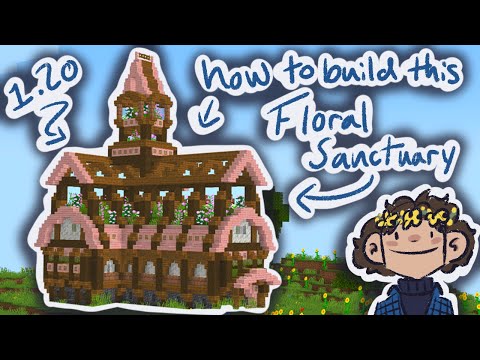 how to build a CUTE Cherry Blossum House!! in minecraft 1.20 [build tutorial]
